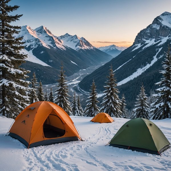 Quels sont les équipements nécessaires pour un camping en région de haute montagne en hiver?