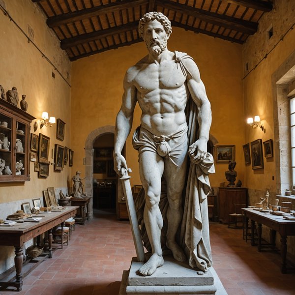 Où peut-on trouver une location de vacances en Toscane avec des ateliers de sculpture et des visites de musées?